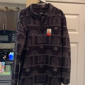 Men’s fleece 3 button Oklahoma pullover never worn size L